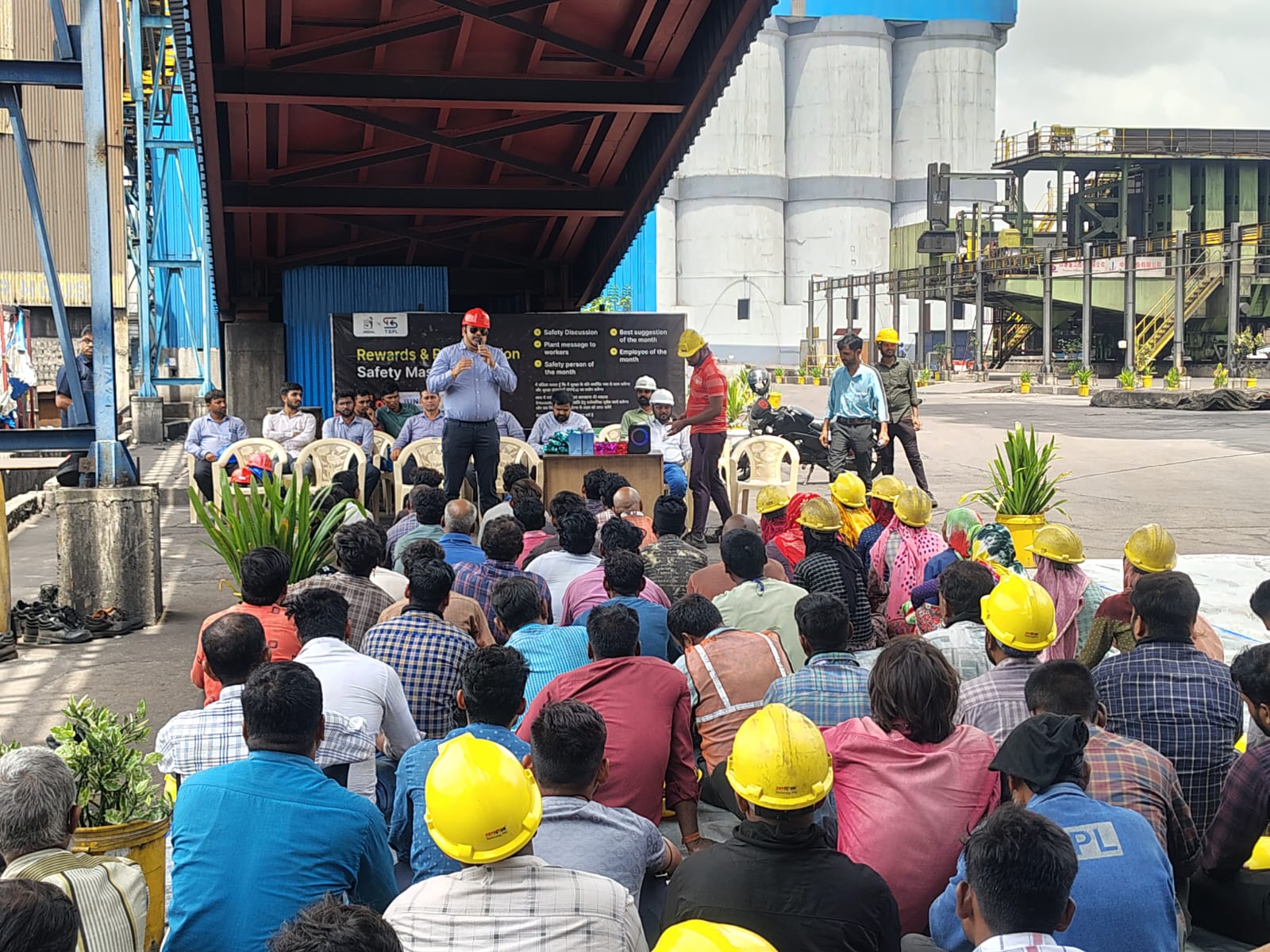 Senior management presenting awards to deserving employees